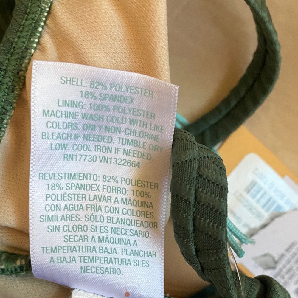 KONA SOL  Forest Green Textured One-Piece Swimsuit - Picture 8 of 8